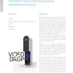 VIDEODROP: Ideal tool for lentiviral vector bioproduction follow-up