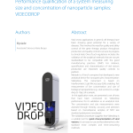Performance qualification of a system measuring size and concentration of nanoparticle samples: VIDEODROP